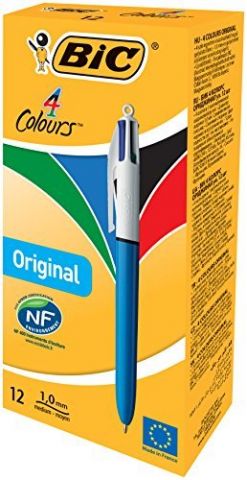 BOLIGRAFOS BIC 4 COLORES 1.0MM