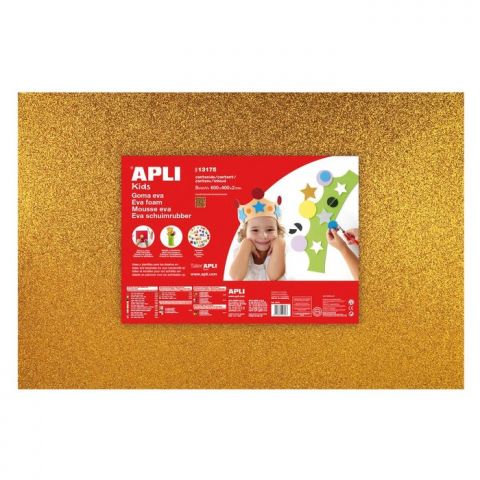 GOMA EVA PURPURINA ORO 600 X 400 MM ORO