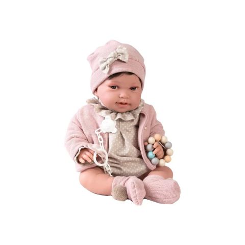 Muñeca recién nacida Pipa con mordedor (pesa como 