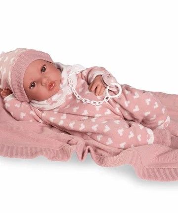 Muñeca Recién Nacida Erika con toquilla  42 cm