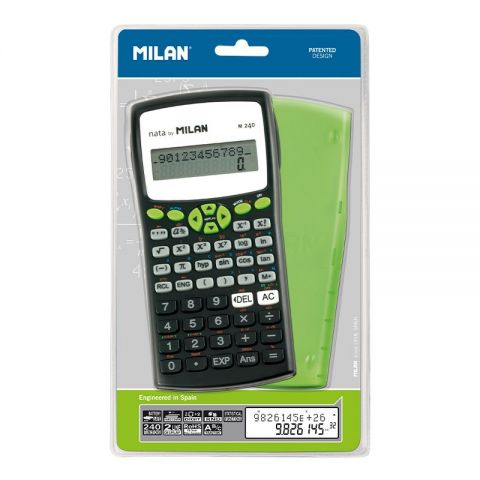 Blíster calculadora científica negra M240 con fund