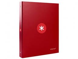 Carpeta antatik a4 forrada 4 anillas roja