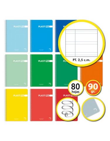 CUADERNO PACKSA PLASTIPAC FOLIO pauta 2,5 RAYAS