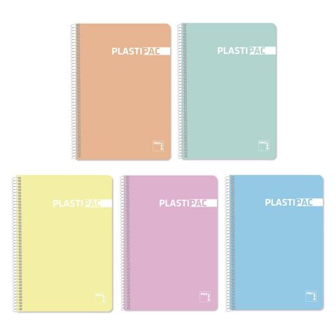 CUADERNOS PLASTIPAC PACSA PASTEL 4X4 90GR 80H