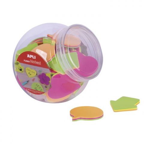 NOTAS ADHESIVAS FORMAS Y COLOR SURTIDO 