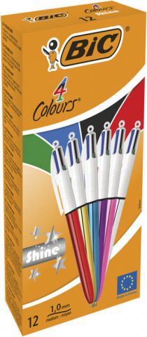 BOLIGRAFOS 4 COLORES BIC SHINE