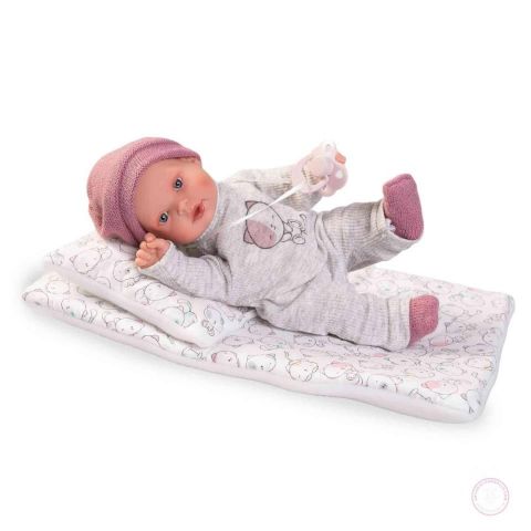 Kika Lloro Camita Gatitos 27cm Cuerpo Blandito Mec