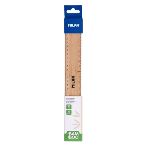 Regla gruesa de 30 cm de bambú