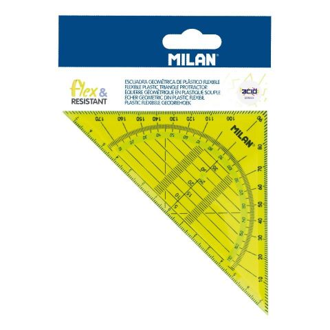 Escuadra geométrica Flex&Resistant amarillo 14 cm,