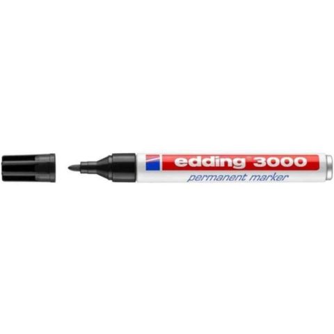 ROTULADOR EDDING 3000 NEGRO PUNTA RED