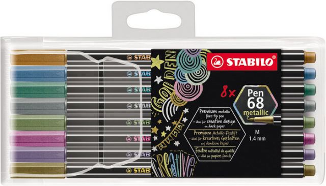 ROTULADOR STABILO PEN 68 METALLIC ESTUCHE 8 UDS