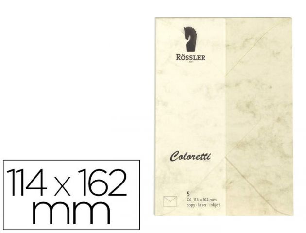 SOBRE ROSSLES C6 COLOR MARMOL CREMA