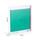 Cuaderno A4 con espiral y tapa dura, papel a línea