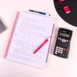 Cuaderno A4 con espiral y tapa dura, papel cuadric