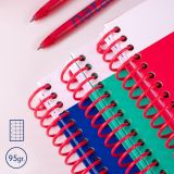 Cuaderno A4 con espiral y tapa dura, papel cuadric