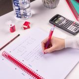 Cuaderno A4 con espiral y tapa dura, papel cuadric