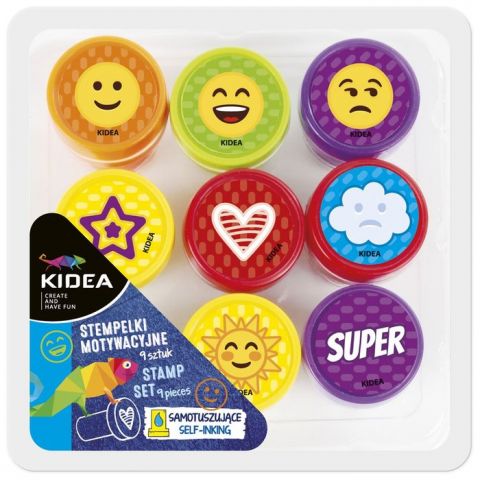 SET 9 SELLOS MOTIVACIONALES EDUCATIVOS KIDEA