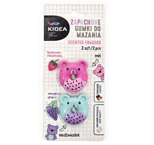 SET 2 GOMAS PERFUMADAS FRESA Y UVA