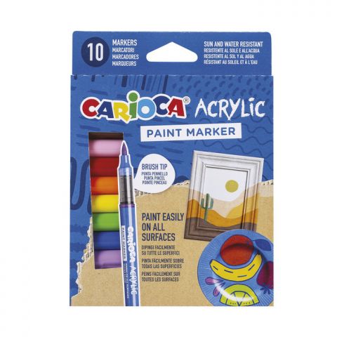 ROTULADOR CARIOCA ACRILICO 10 UNIDADES COLORES SUR