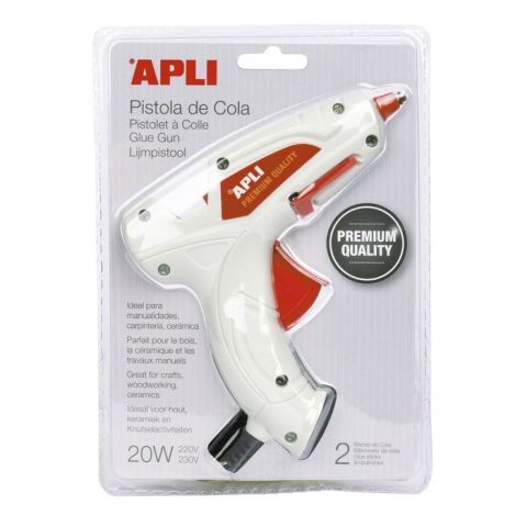 PISTOLA DE COLA 20W PREMIUM +2 BARRAS SILICONA 10C