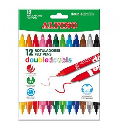 ROTULADOR ALPINO DOBLE 12 COLORES SURTIDOS
