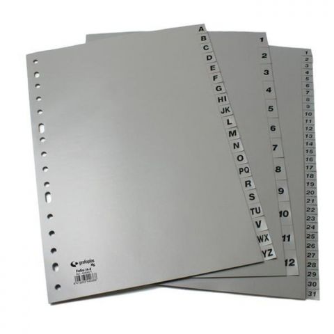 JUEGO ABECEDARIO XS 16 TALADROS PP FOLIO GRIS