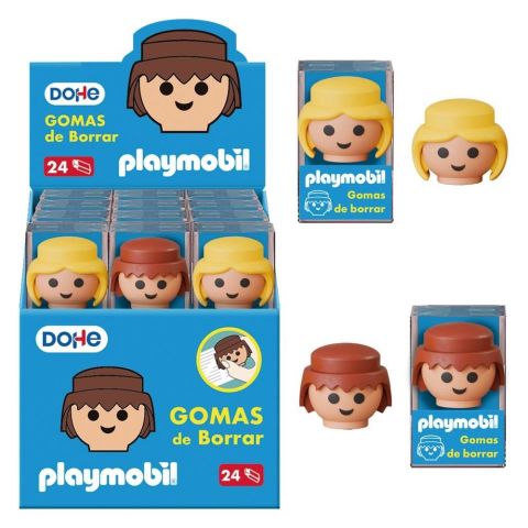 EXPOSITOR 24 GOMAS DE BORRAR PLAYMOBIL SURTIDOS