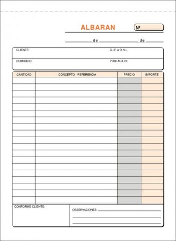 TALONARIO ALBARAN 4º T-122 NATURAL TRIPLICADO AUTO