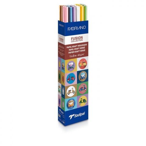 ROLLO KRAFT 1X30 COLORES PASTELES FUSION