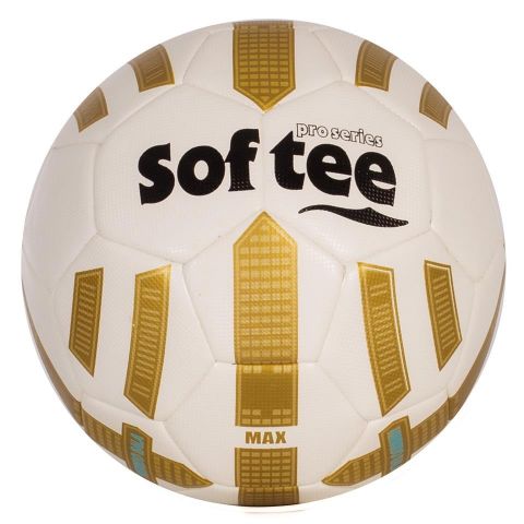BALÓN FÚTBOL HÍBRIDO SOFTEE MAX BLANCO/DORADO