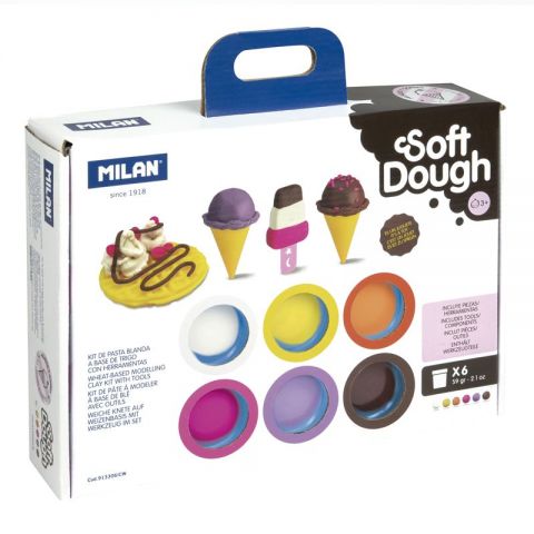 Maletín 6 botes 59 g pasta blanda Soft Dough con h