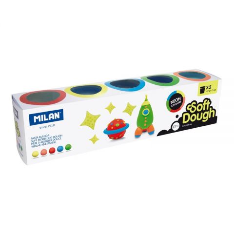 CAJITA 5 FRASCOS 142GR NEON SOFT DOUGH
