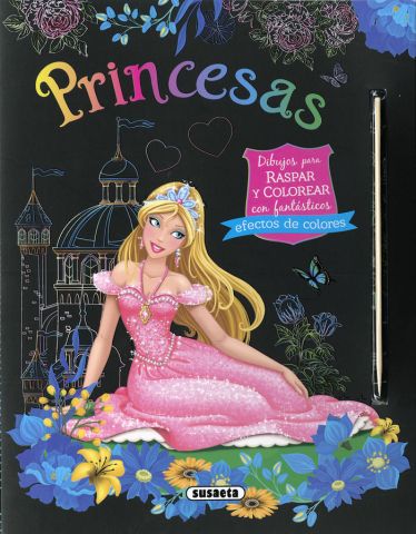 PRINCESAS DIBUJOS PARA RASPAR Y COLOREAR