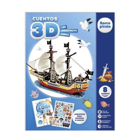 CUENTOS PARA IMAGINAR Y CONSTRUIR 3D BARCO PIRATA
